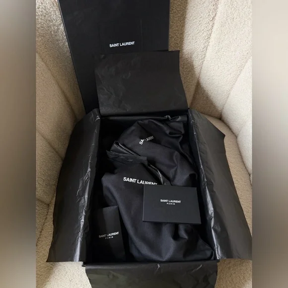 SAINT LAURENT Dive 110 Satin Mules – Size 37 – Brand New, Full Set - Picture 14 of 16